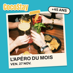 L’Apéro du mois · Ven. 27 Nov. · 20h